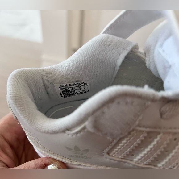 Adidas Kids Ortholite White Velcro Sneakers Shoes US Size 9K - Picture 14 of 16